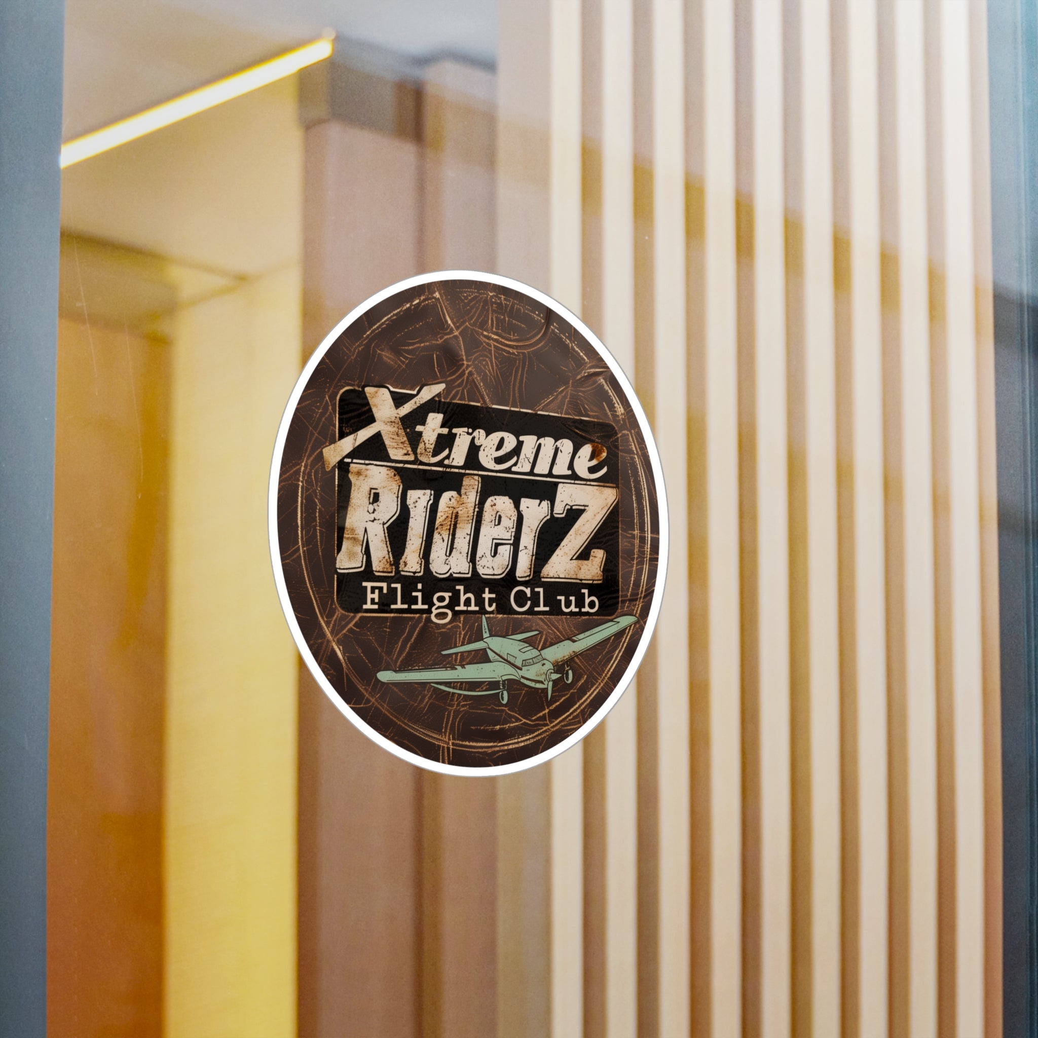 Flight Club Retro Vintage - Xtreme Riderz- Vinyl Decal Round